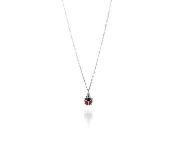 Collier avec pendentif "coccinelle"
